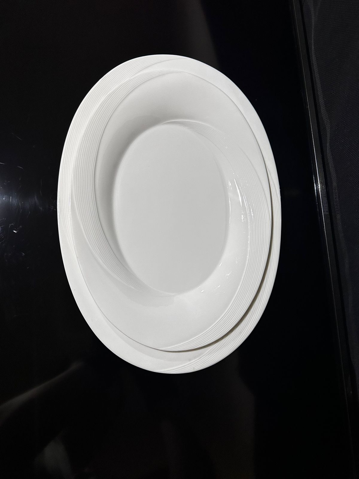 Luxury Decorated Oval White plate porcelain styl5 36x25cm