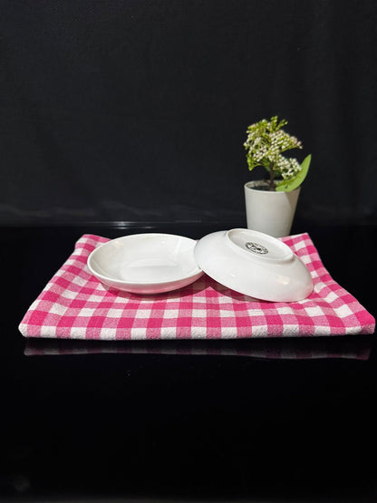 2pcs Set White Bowl without edge