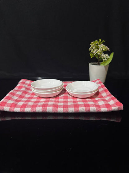 2pcs Set White Bowl without edge