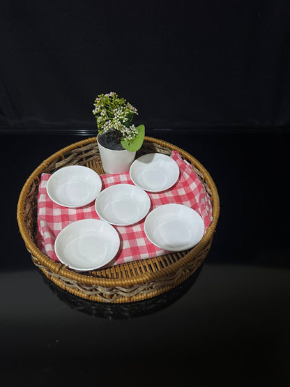 2pcs Set White Bowl without edge