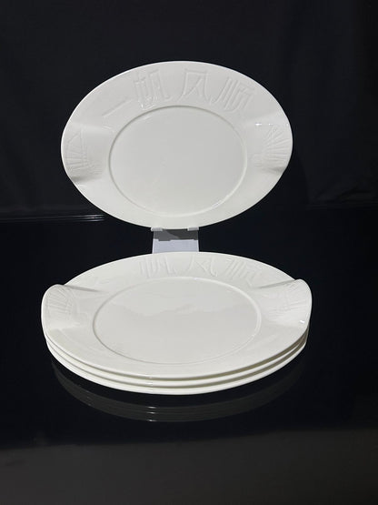 Luxury Decorated Oval White plate /tray porcelain styl7