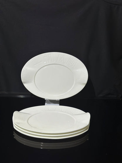 Luxury Decorated Oval White plate /tray porcelain styl7