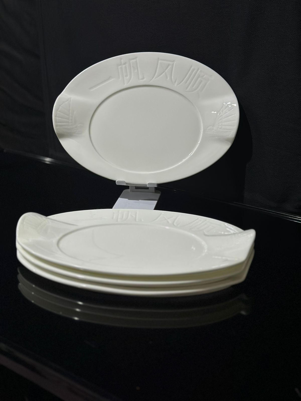 Luxury Decorated Oval White plate /tray porcelain styl7