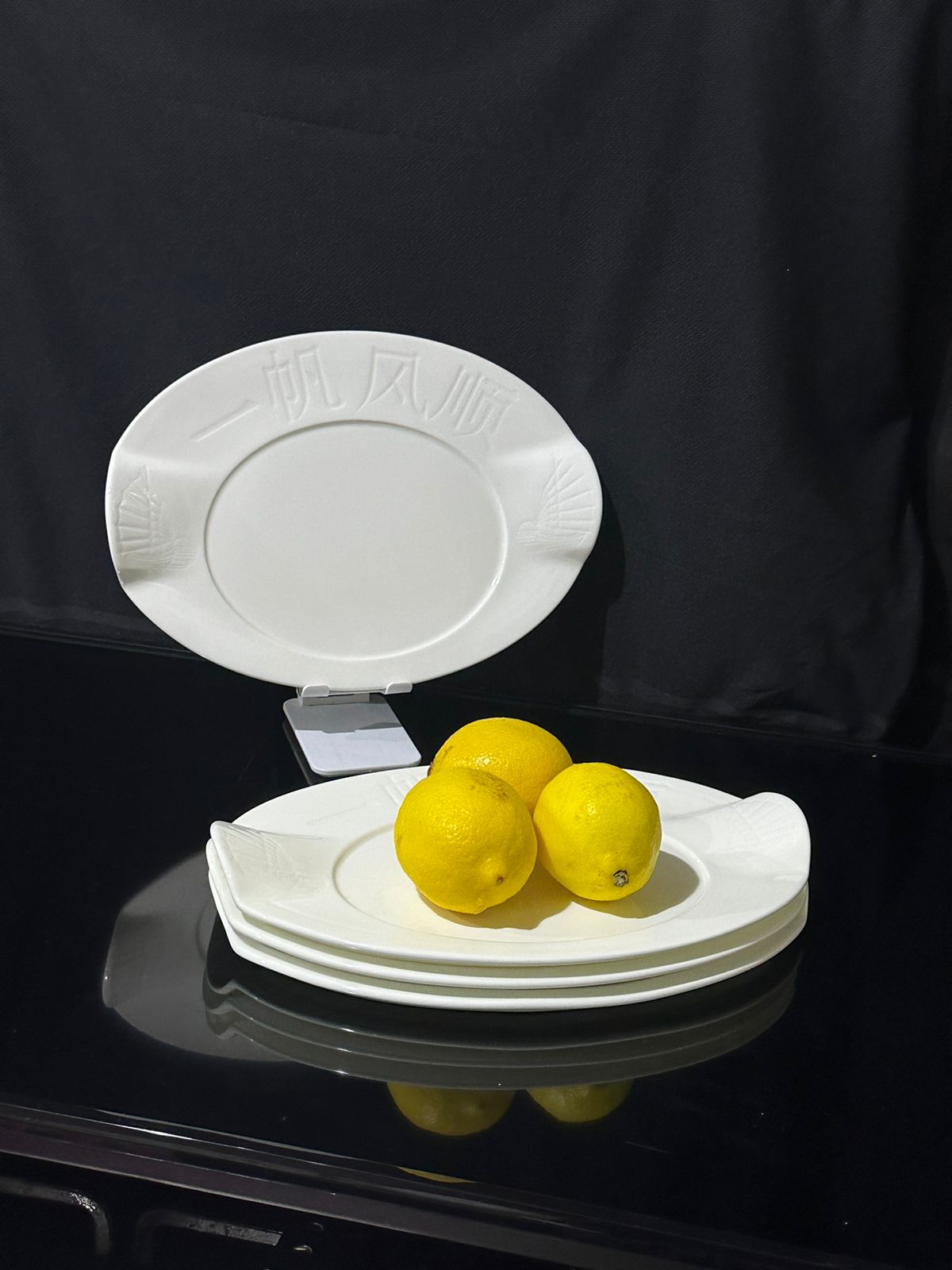 Luxury Decorated Oval White plate /tray porcelain styl7