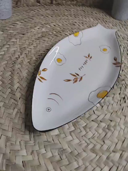 Decorative Large Fish Plate for Multiple purpose