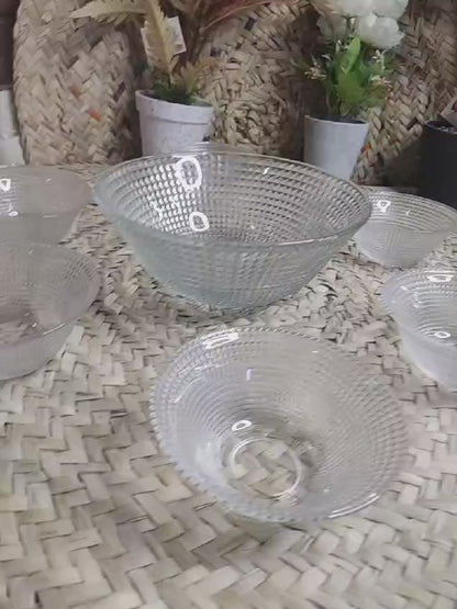 7pcs set Glass Serving Dessert Bowls styl2